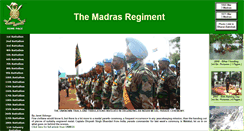 Desktop Screenshot of madrasregiment.org