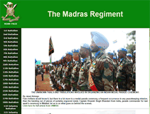 Tablet Screenshot of madrasregiment.org